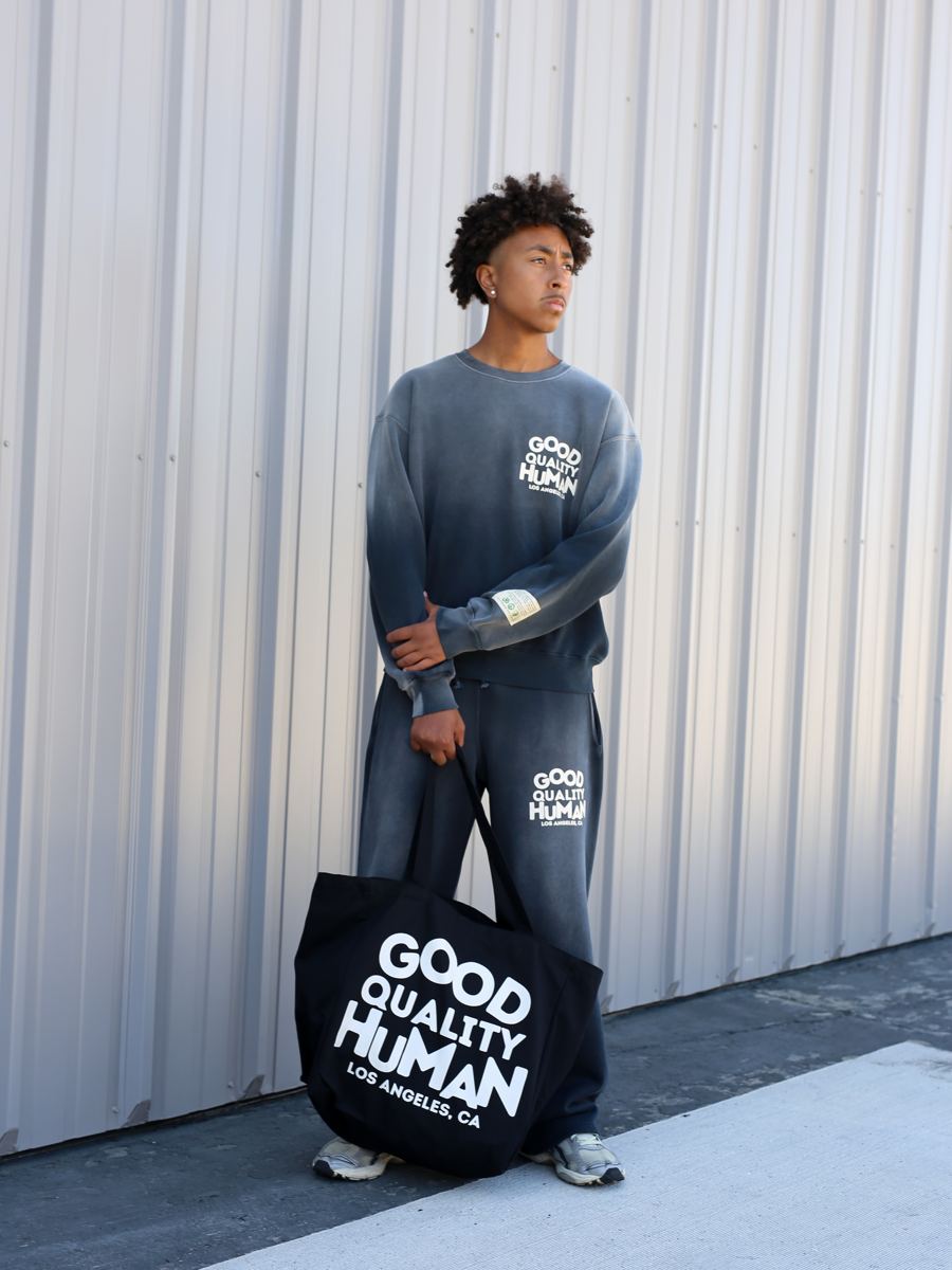 Model wearing Good Quality Human apparel